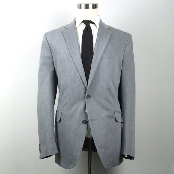 Kenneth Cole Men's Classic-Fit‎ Blazer Sport Coat Size 46L grey E04558 - Picture 1 of 6